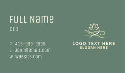 Back Massage Lotus Business Card