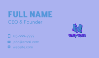 Graffiti Star Letter N Business Card Image Preview