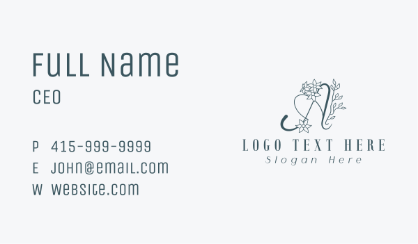 Florist Letter A Business Card Design Image Preview