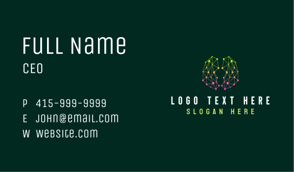 Technology Brain Software Business Card Design Image Preview