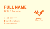 Orange Rooster Location Pin Business Card Image Preview
