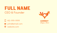 Orange Rooster Location Pin Business Card Image Preview