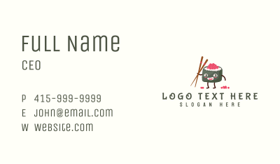 Oriental Food Sushi Business Card Image Preview