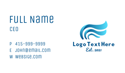 Blue Wave Wings Business Card