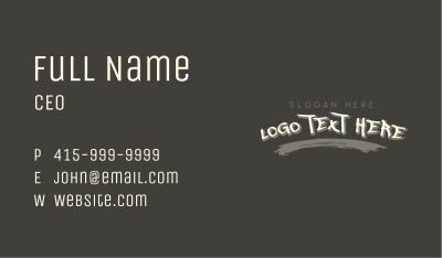 Business Graffiti Wordmark Business Card Image Preview