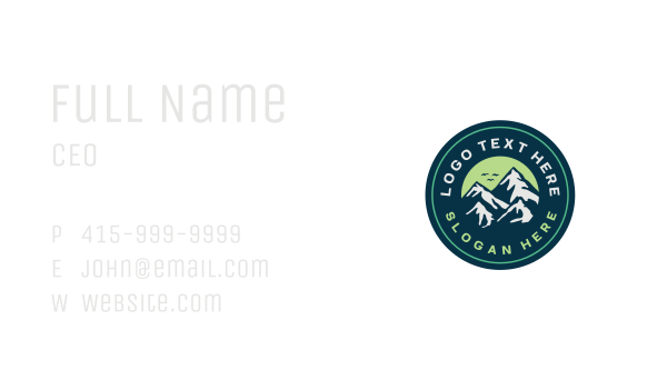 Outdoor Mountain Hike Business Card Design Image Preview