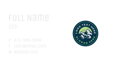 Outdoor Mountain Hike Business Card Image Preview