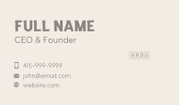 Vintage  Wave Wordmark Business Card Image Preview