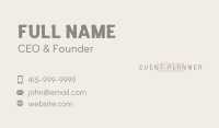 Vintage  Wave Wordmark Business Card Image Preview