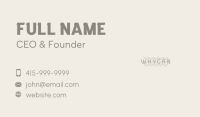 Vintage  Wave Wordmark Business Card Image Preview