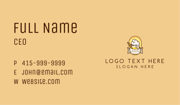 Beer Booze Banner Business Card Design Image Preview