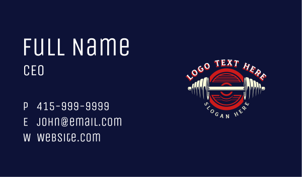 Fitness Gym Trainer Business Card Design Image Preview