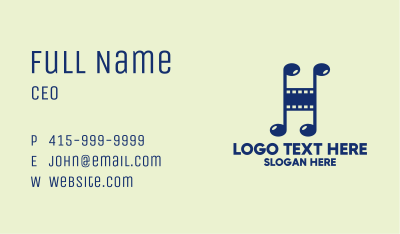 Film Musical Note Business Card