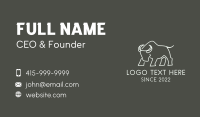 Wild Ox Bull Fighter Business Card Design