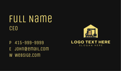 Heavy Equipment Construction Crane Business Card Image Preview