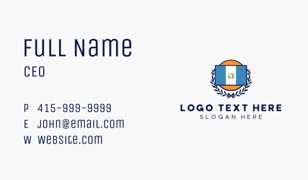 Guatemala Flag Wreath Business Card Design Image Preview