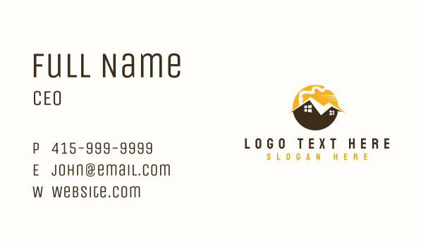 Sun Roofing Property Business Card Design Image Preview