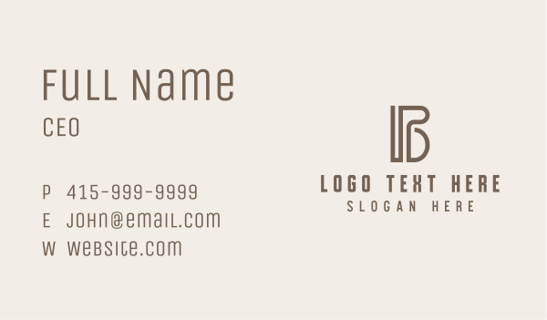 Law Firm Monogram Letter PB Business Card Design Image Preview