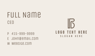 Law Firm Monogram Letter PB Business Card Image Preview