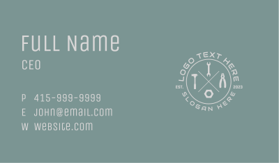Handyman Tools Wordmark Business Card Image Preview