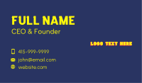 Retro Game Wordmark Business Card Image Preview