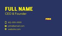 Retro Game Wordmark Business Card Design