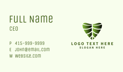 Heart Nature Leaf Business Card Image Preview