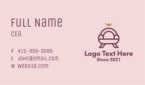 Premium Couch Furniture Business Card Design Image Preview