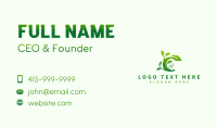 Organic Leaf Letter C Business Card Design