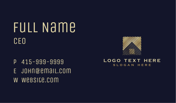 Real Estate Roofing Business Card Design Image Preview