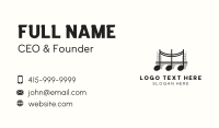 Music Note Bridge Business Card Design