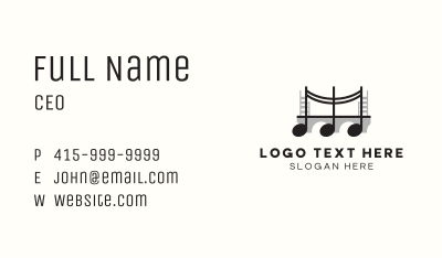 Music Note Bridge Business Card Image Preview