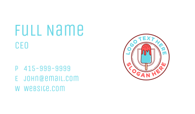 Ice Popsicle Dessert Business Card Image Preview