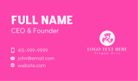 Pink Fashion Letter R Business Card Design