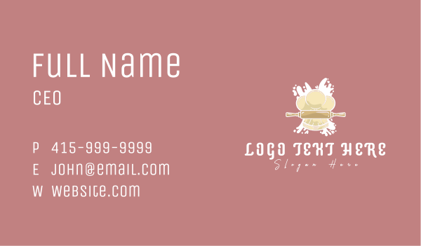 Toque Rolling Pin Chef Business Card Design Image Preview