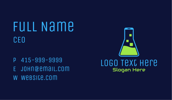 Mobile Chemistry Lab Business Card Design Image Preview