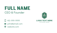Hexagon Cannabis Emblem Business Card Image Preview
