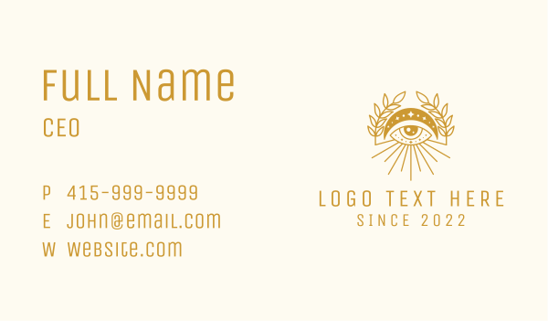 Tarot Moon Eye Business Card Design Image Preview