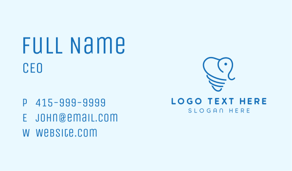 Elephant Dental Clinic  Business Card Design Image Preview