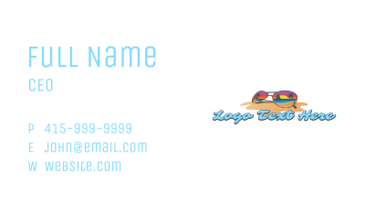 Ocean Beach Sunglasses  Business Card Image Preview