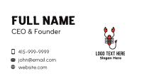 Minimalist Scorpion Business Card Design