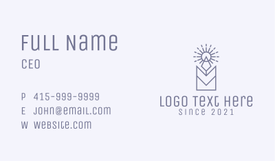 Geometric Blue Candle  Business Card Image Preview