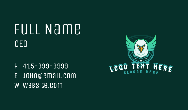 Eagle Wings Protection Business Card Design Image Preview