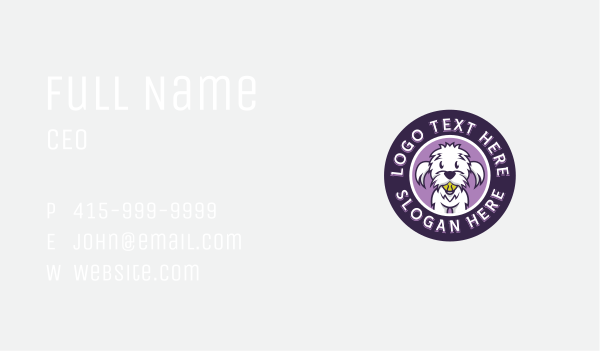 Dog Puppy Pet Business Card Design Image Preview