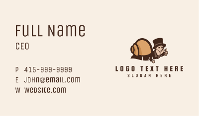 Human Snail Mascot  Business Card Image Preview