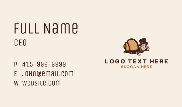 Human Snail Mascot  Business Card Design Image Preview