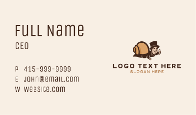 Human Snail Mascot  Business Card Image Preview