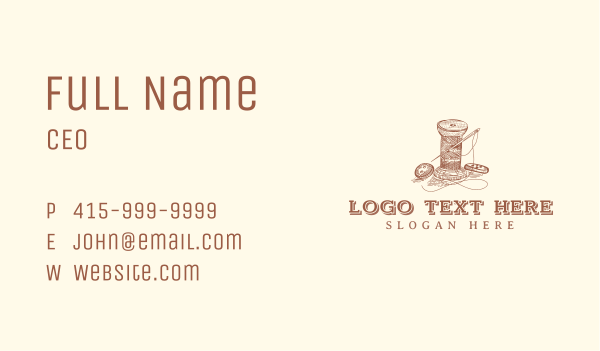 Needle Thread Dressmaker Business Card Design Image Preview