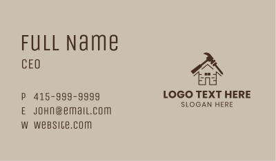 House Repair Tools Business Card Image Preview