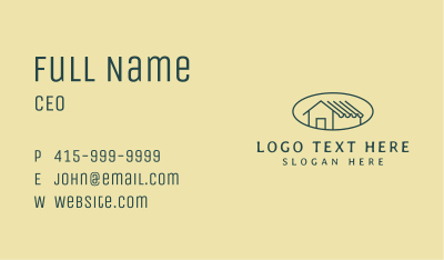 Minimalist House Roof Business Card Image Preview